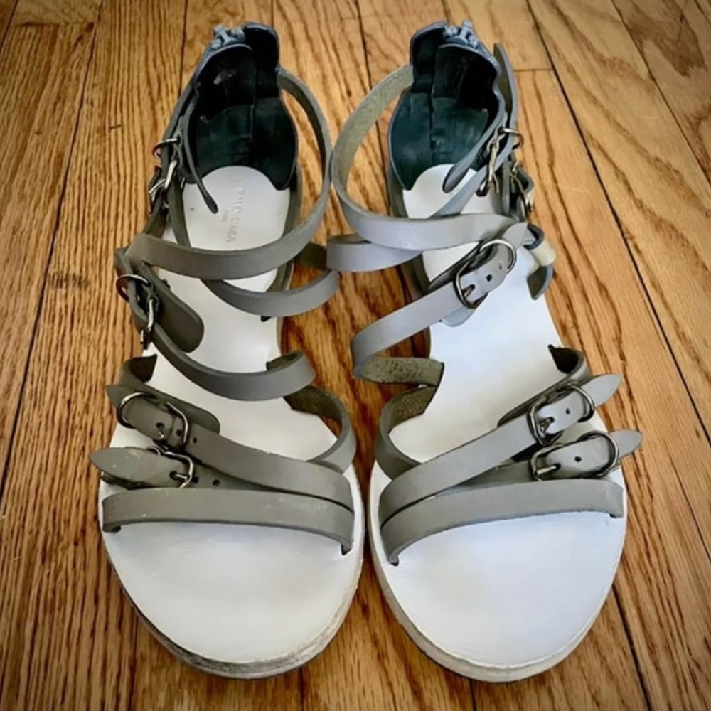 Balenciaga Papier sandals 39 1/2 39.5 in grey Gris